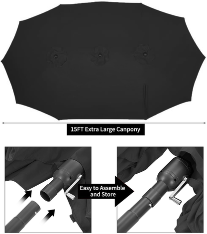 YODOLLA wind-resistant patio umbrella for poolside