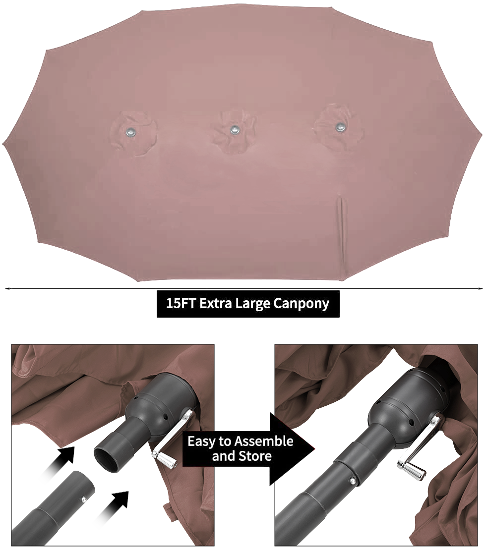 YODOLLA heavy-duty patio umbrella for outdoor tables