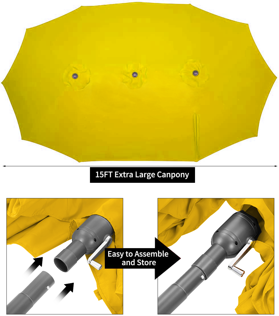 YODOLLA umbrellas for outdoor patio tables, heavy-duty