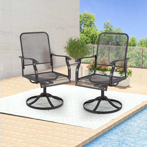 YODOLLA Outdoor Patio Rocking Dining Chairs Set of 2