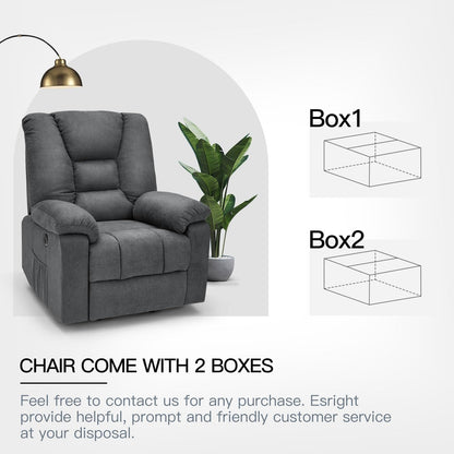 YODOLLA Massage Power Lift Recliner for Elderly, Electric Lift Chair, Carbon Fiber, Grey