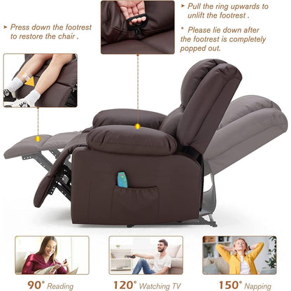 YODOLLA Massage Recliner Chair, Brown