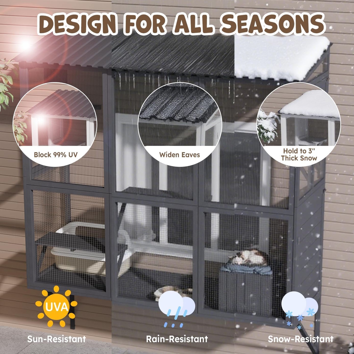 YODOLLA Catio Outdoor Cat Enclosure with Window Access