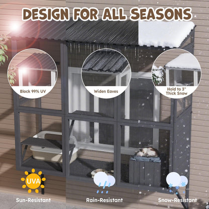 YODOLLA Catio Outdoor Cat Enclosure with Window Access