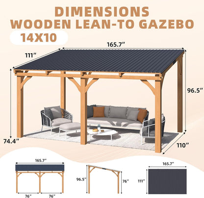 YODOLLA durable wooden pergola.