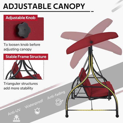 YODOLLA Patio Furniture Swing with Canopy