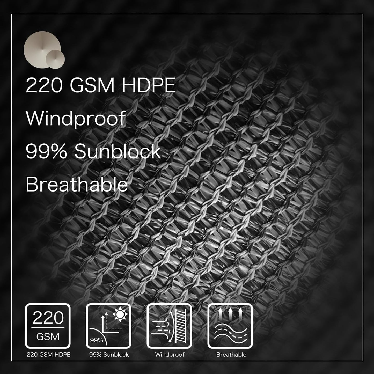 YODOLLA Outdoor Roller Shade, Sun Shade Cover Canopy with 99% UV Protection, Gray