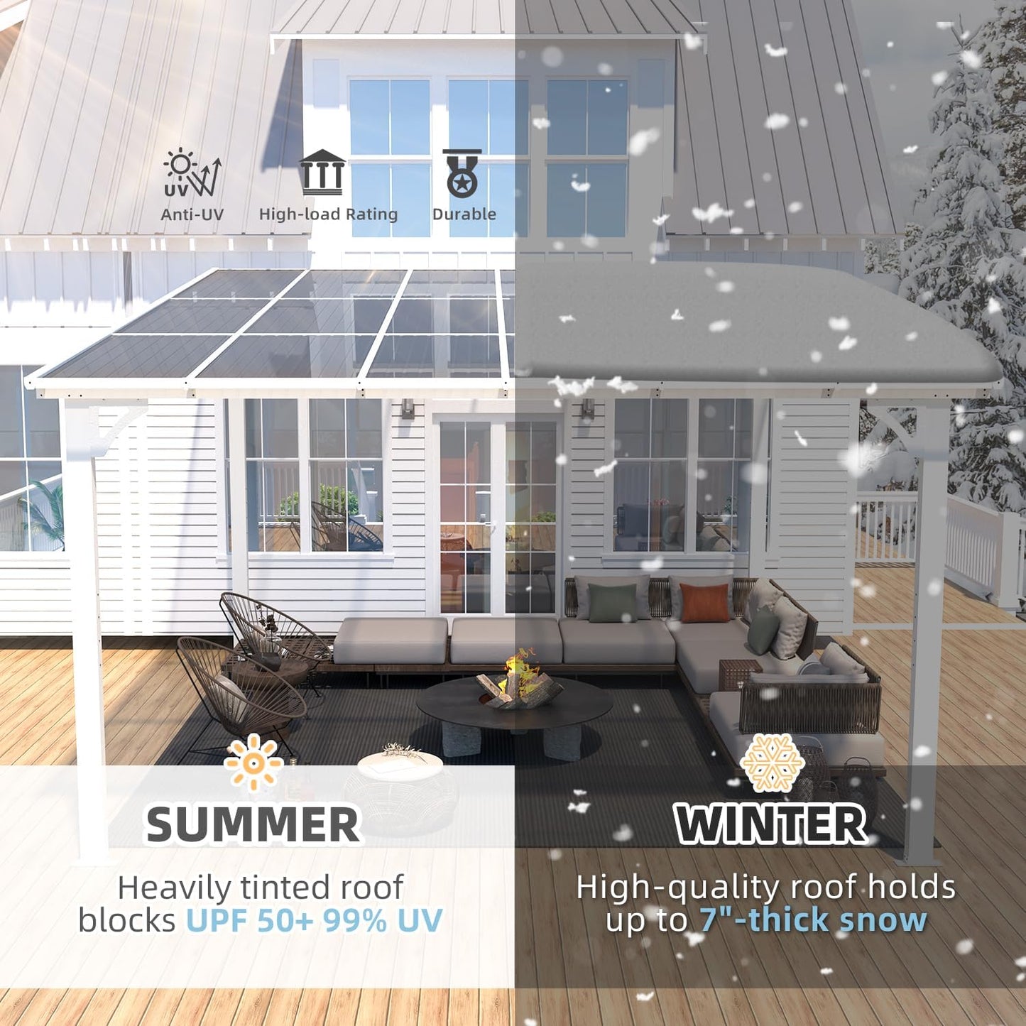 YODOLLA Hardtop 12x12 Pergola Gazebo