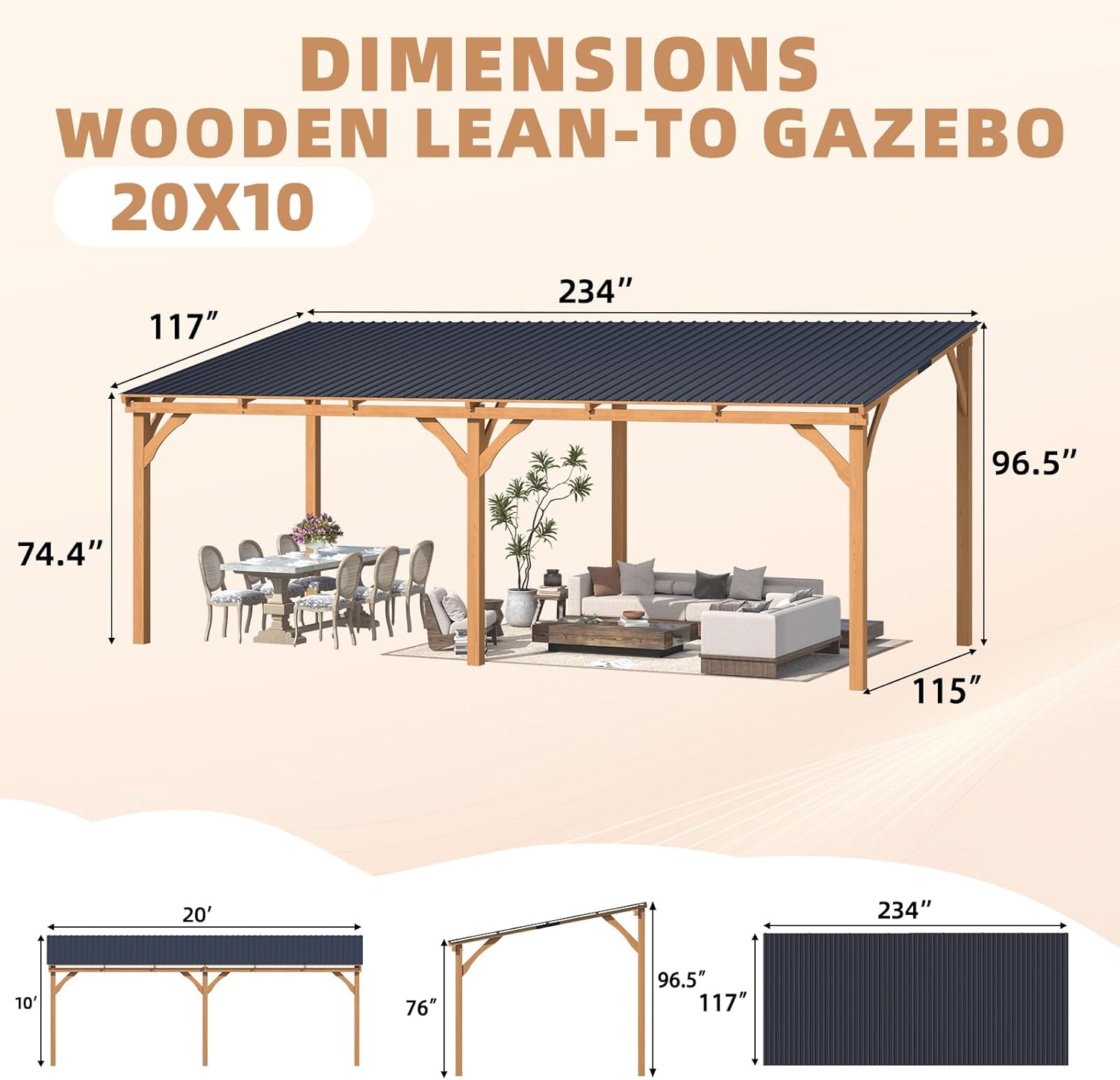 YODOLLA wall mounted gazebo.