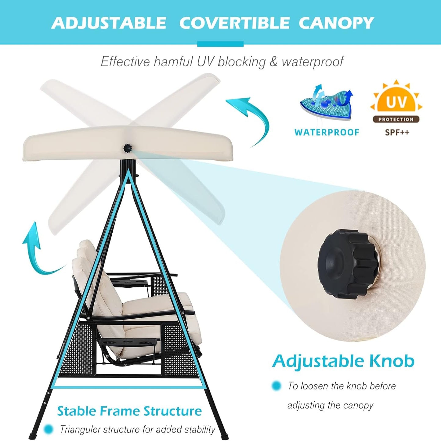 YODOLLA outdoor porch swing for relaxation