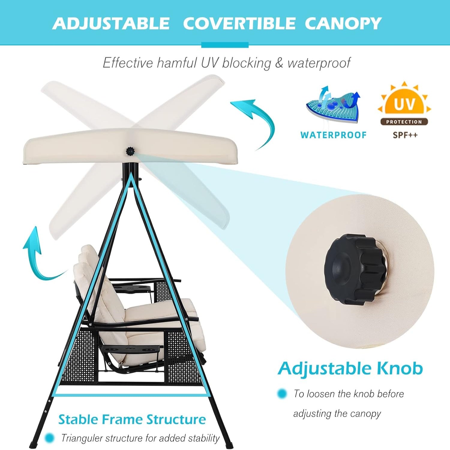 YODOLLA outdoor porch swing for relaxation