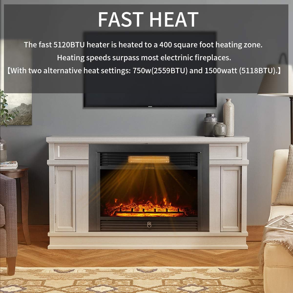 YODOLLA 28.5" Electric Fireplace Insert