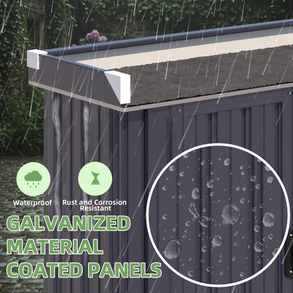 YODOLLA Metal Outdoor Storage Cabinet, Gray