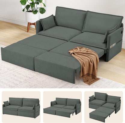 YODOLLA 72" 3 in 1 Sofa Bed Pull Out Couch Sleeper Sofa Bed