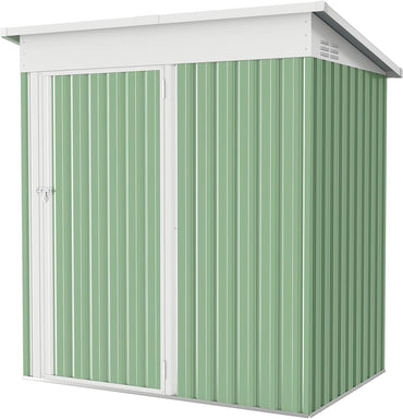 YODOLLA 5'x3' Green Metal Outdoor Storage Shed
