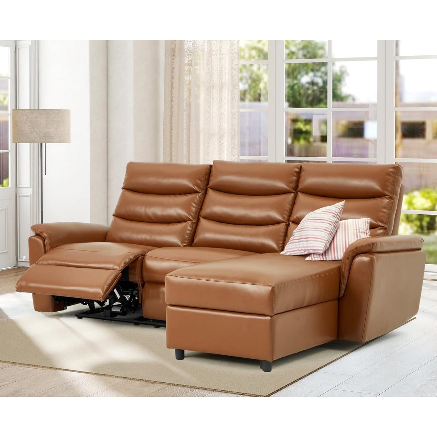 YODOLLA PU Leather Power Reclining Sectional Sofa