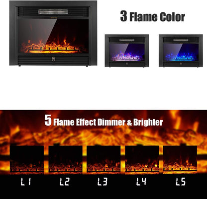 YODOLLA 28.5" Electric Fireplace Insert