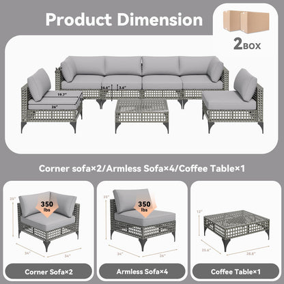YODOLLA modern patio set with cushions