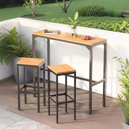 YODOLLA patio bar set with bar height stools