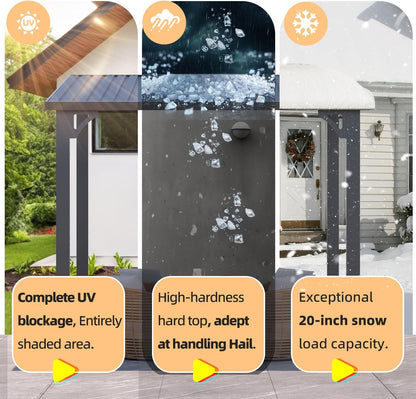 YODOLLA 12' x 10' Outdoor Hardtop Pergola Gazebo for Patio