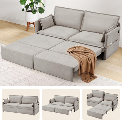 YODOLLA 72" 3 in 1 Sofa Bed Pull Out Couch Sleeper Sofa Bed