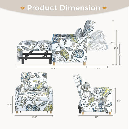 YODOLLA 3 in 1 Chair Bed Sleeper for Adults, Floral