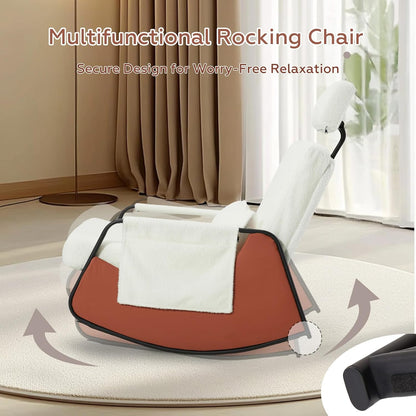 YODOLLA Rocking Chair with Retractable Footrest & Adjustable Backrest