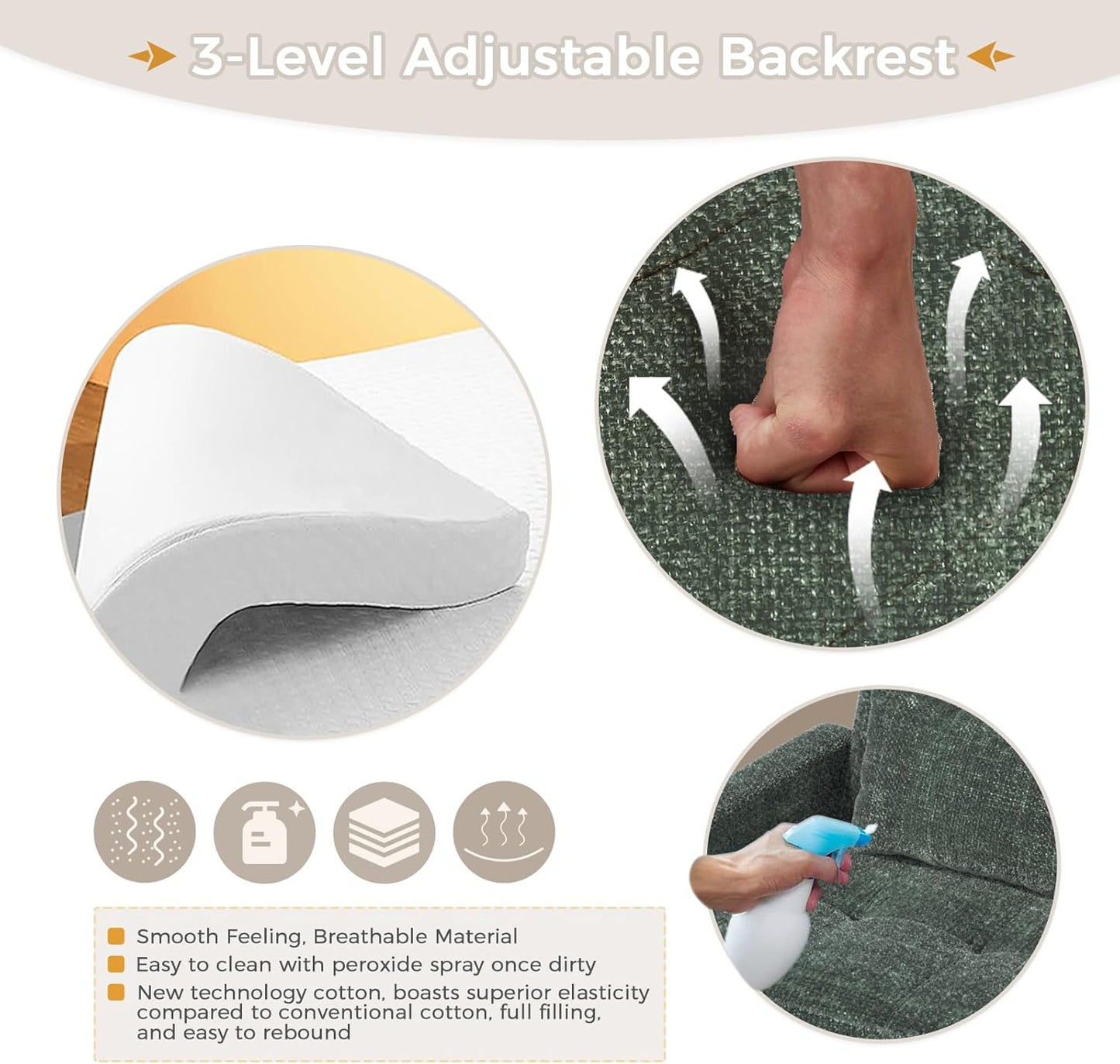 YODOLLA 3 in 1 Chair Bed Sleeper for Adults, Green