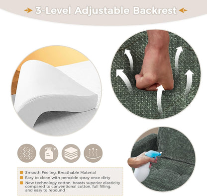 YODOLLA 3 in 1 Chair Bed Sleeper for Adults, Green