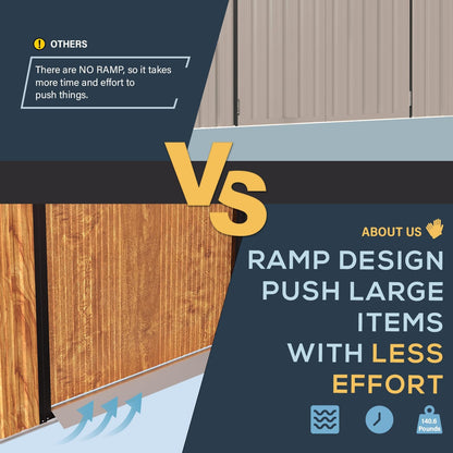 YODOLLA 8x6 Woodgrain Outdoor Storage Shed