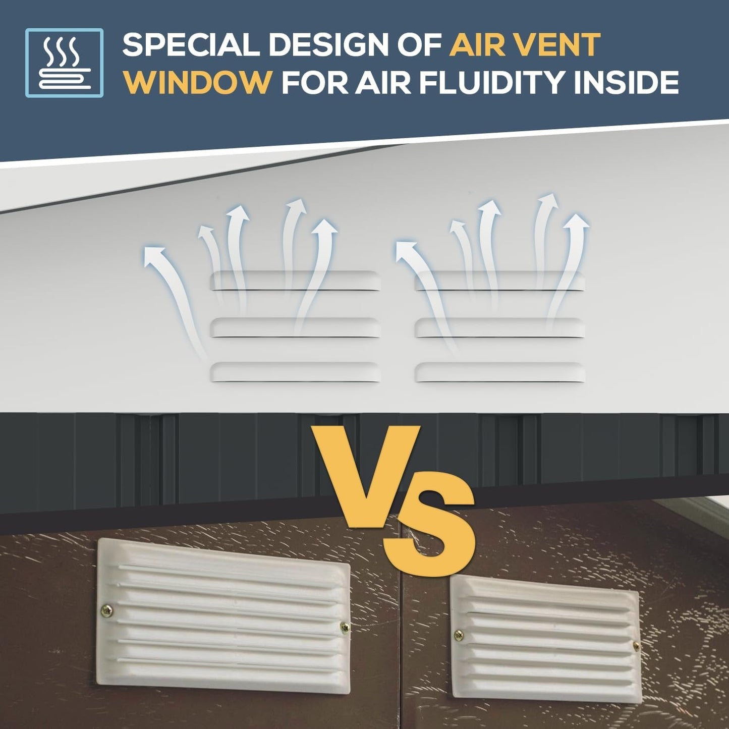 YODOLLA 10x14 Metal Outdoor Storage Garden Shed, Dark Gray