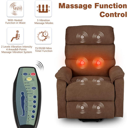 YODOLLA Electric Dual Motor Power Recliner Lift Chair for Elderly, Coffee