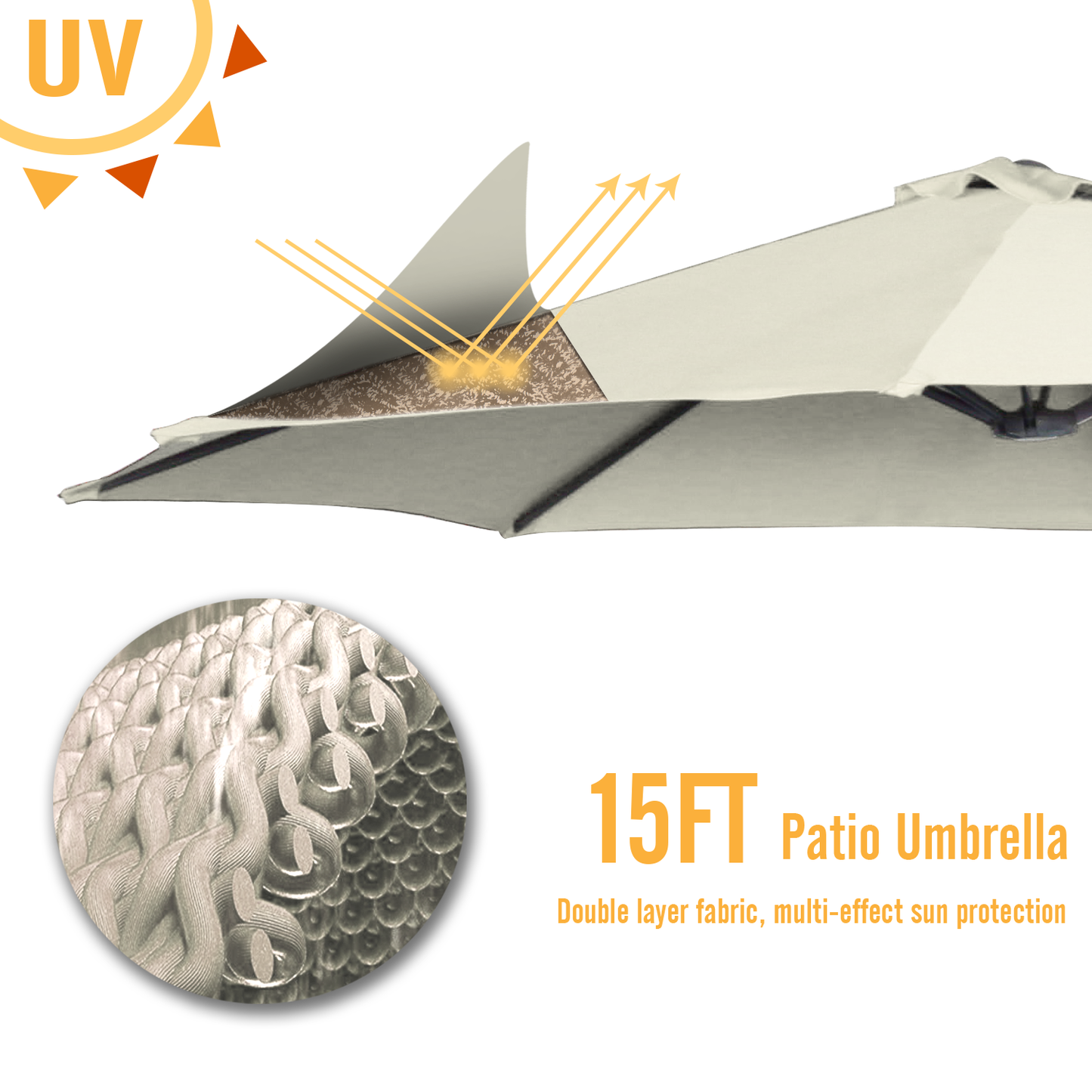 YODOLLA cheap double-sided patio umbrella for patios