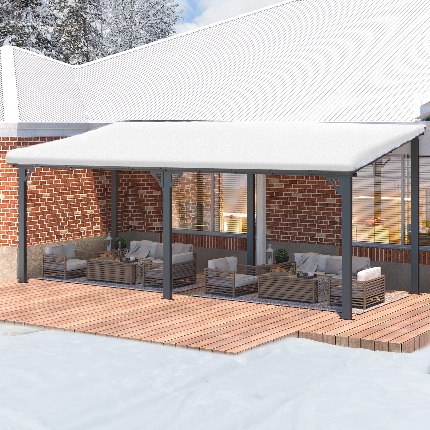 YODOLLA spacious backyard gazebo.