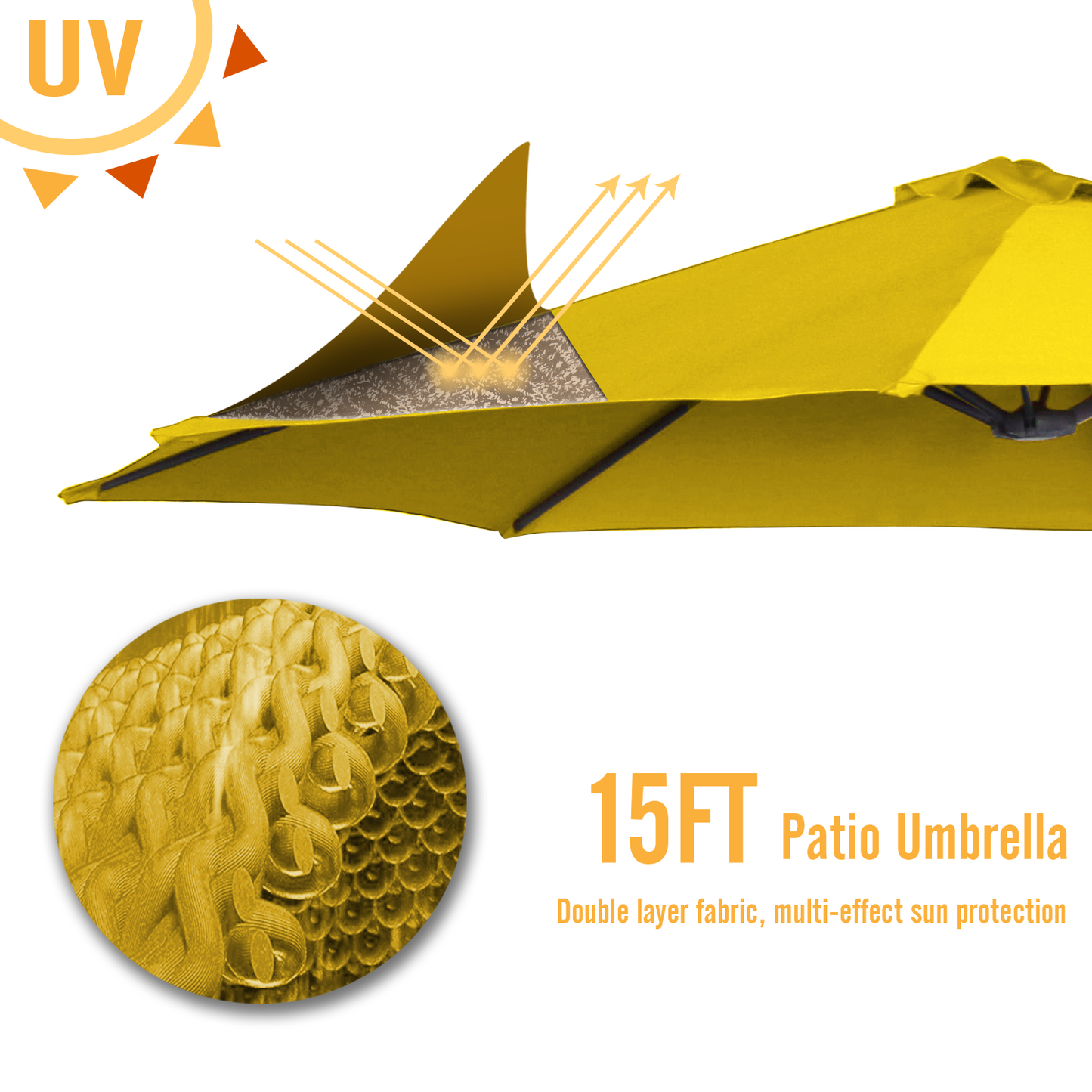 YODOLLA best cheap patio umbrella for wind resistance