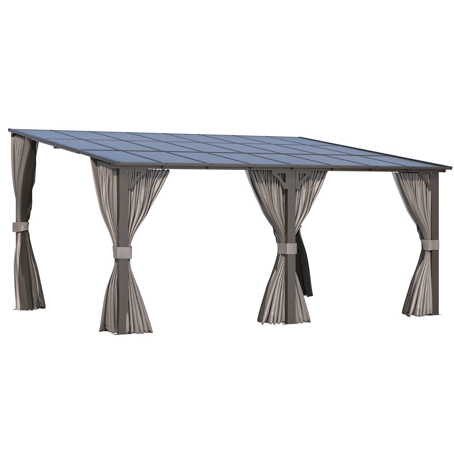 YODOLLA 16' x 12' Gazebo Outdoor Pergola with Curtains and Netting