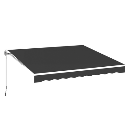 YODOLLA 10x8 retractable patio awning, black.