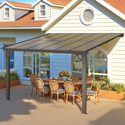 YODOLLA 12' × 10’ Adjustable Height Outdoor Gazebo Pergola for Patio