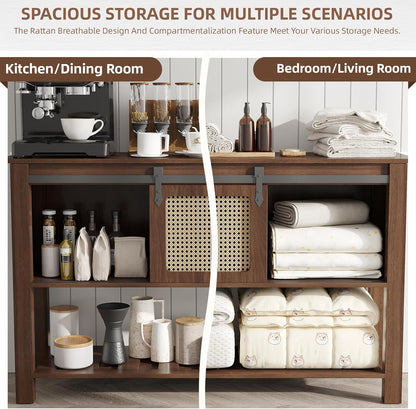 YODOLLA 47'' Buffet Cabinet, Coffee Bar Storage Cabinet