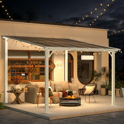 YODOLLA 10' x 10' Pergola Gazebo, Small Wall Mounted Pergolas and Gazebos