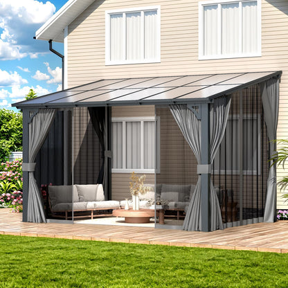YODOLLA 12' x 8' Gazebo Outdoor Pergola Gazebo with Curtains and Netting