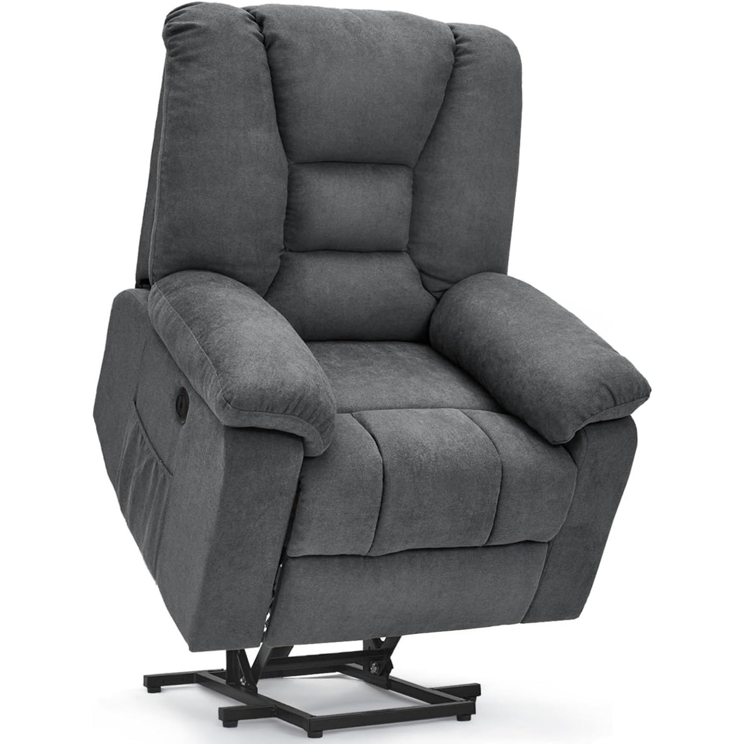 YODOLLA Massage Power Lift Recliner for Elderly, Electric Lift Chair, Carbon Fiber, Grey