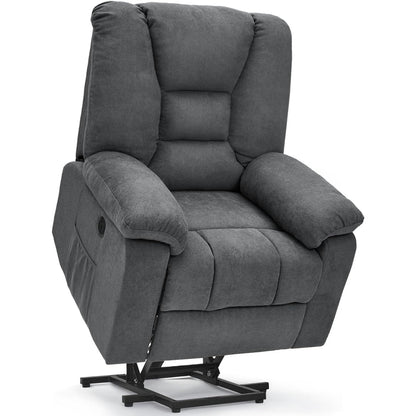 YODOLLA Massage Power Lift Recliner for Elderly, Electric Lift Chair, Carbon Fiber, Grey