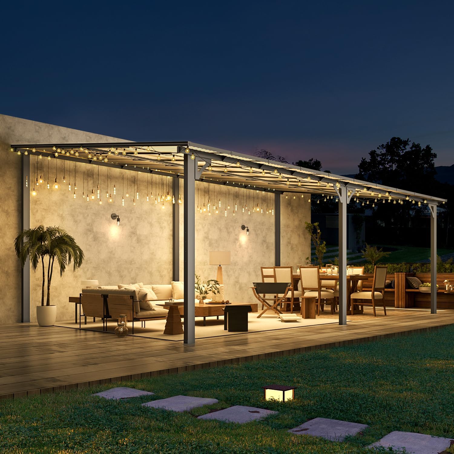 YODOLLA Heavy Duty 20x12 Gazebo for Backyard