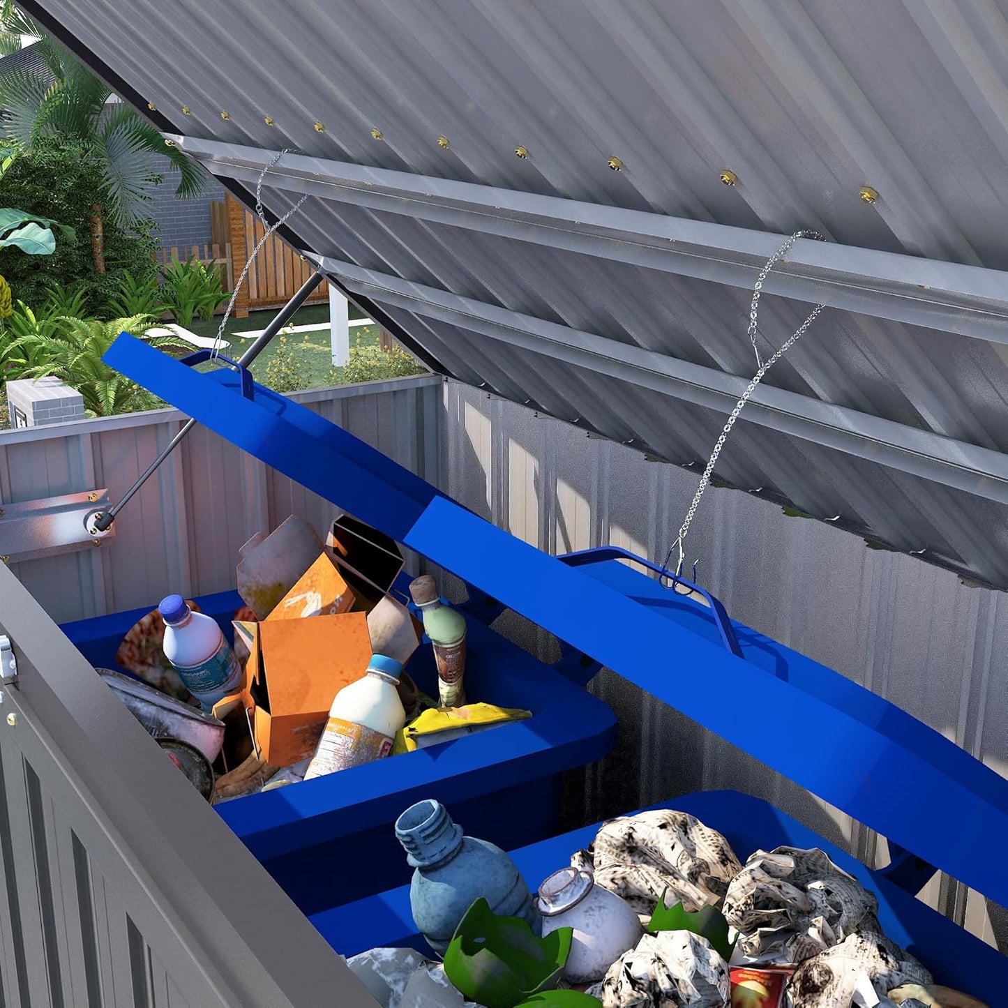 YODOLLA 46 Cu.Ft Outdoor Horizontal Storage Shed, Dark Grey