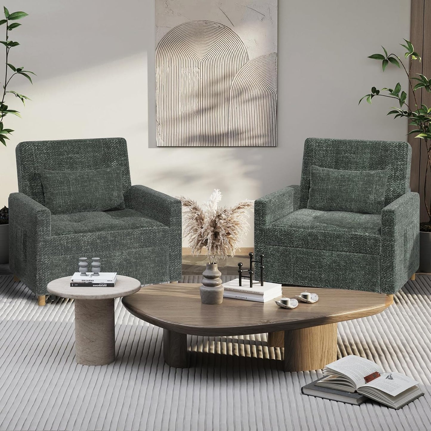 YODOLLA 3 in 1 Chair Bed Sleeper for Adults, Green