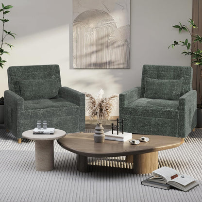 YODOLLA 3 in 1 Chair Bed Sleeper for Adults, Green