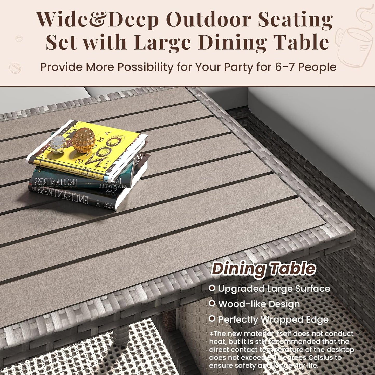 YODOLLA wicker patio conversation set