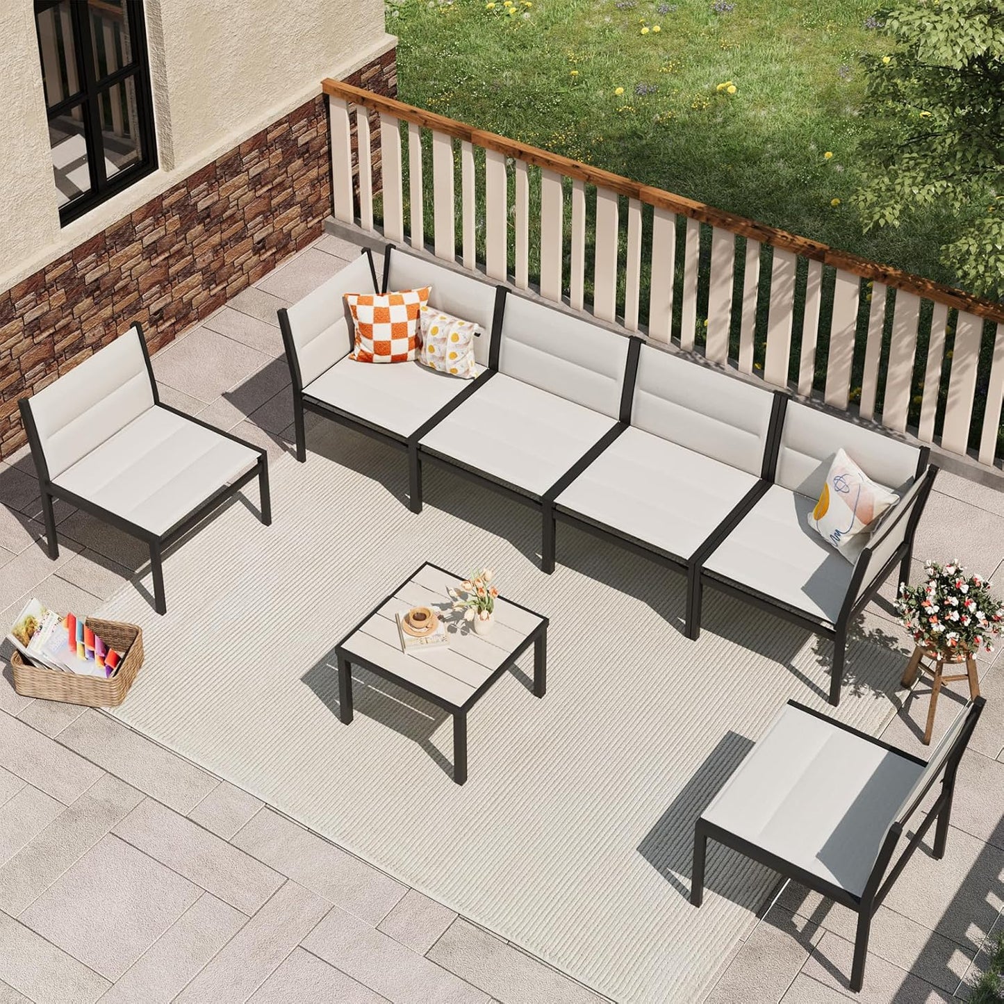 YODOLLA garden furniture sets off-white
