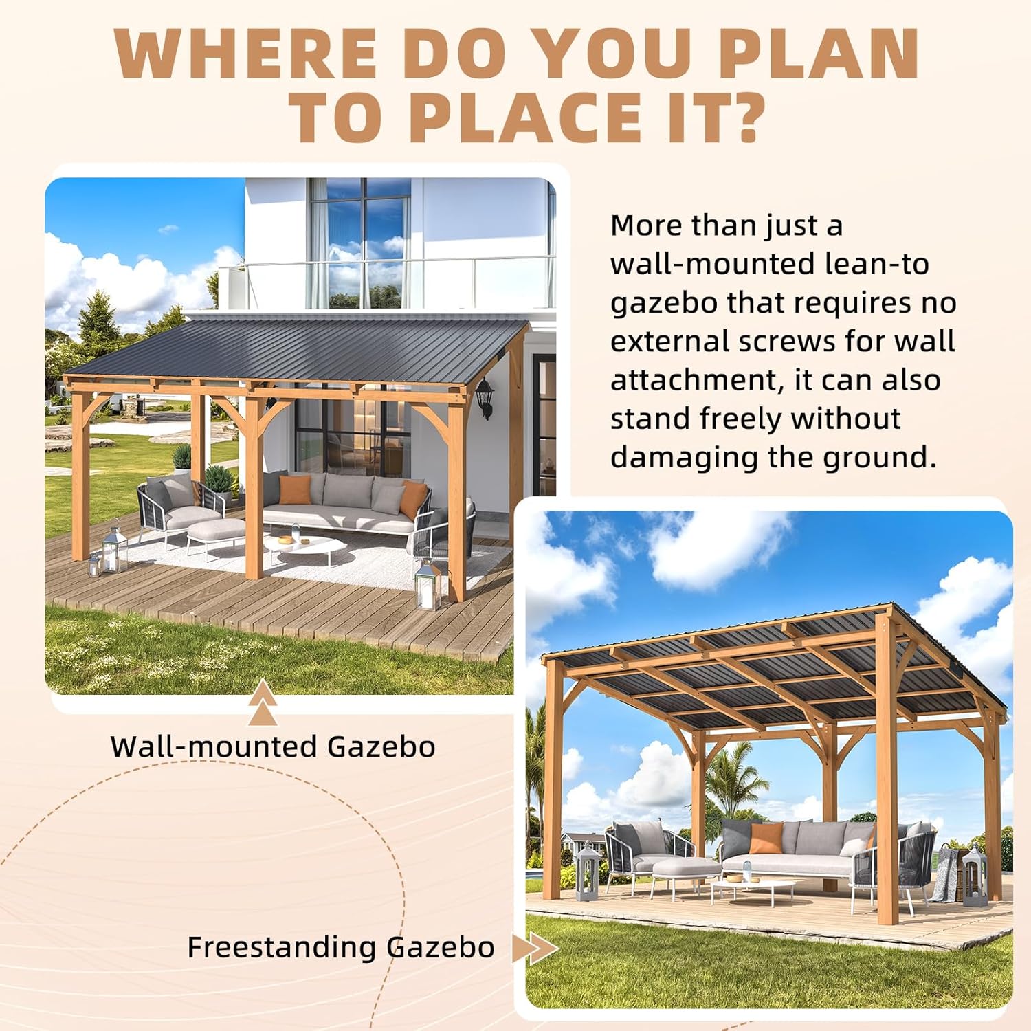 YODOLLA wooden gazebo.